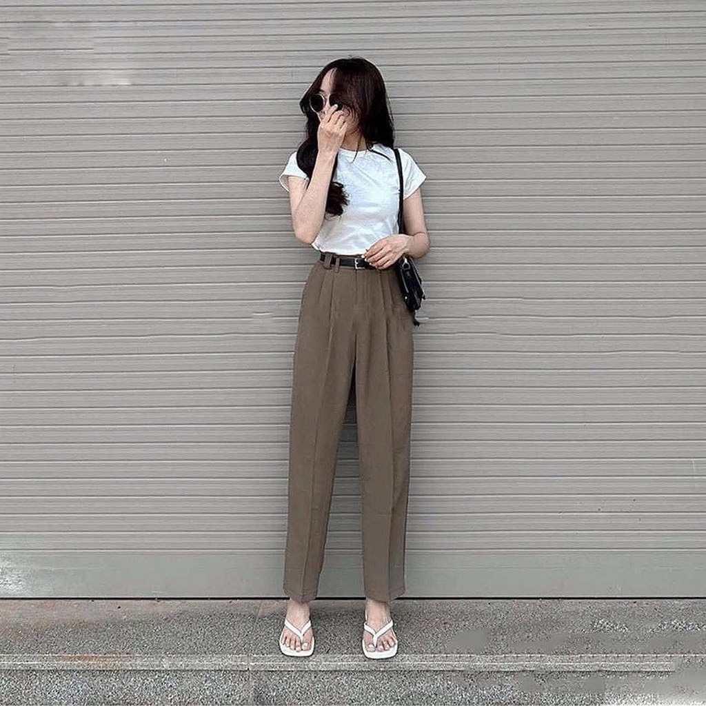 QUẦN BAGGY VẢI ĐỈA TO KÈM ĐAI(xả 50k)