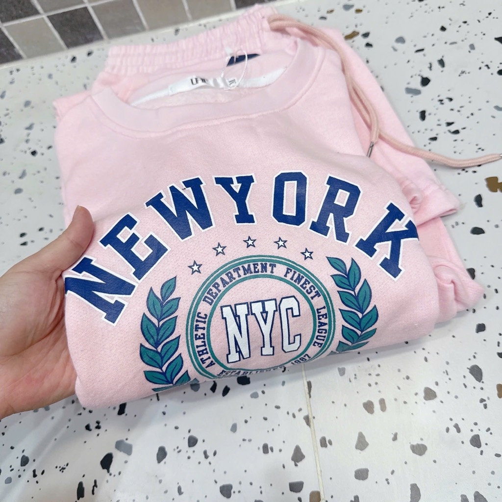 SET BỘ DÀI NỈ DƯ HỒNG NEWYORK NỮ THU ĐÔNG