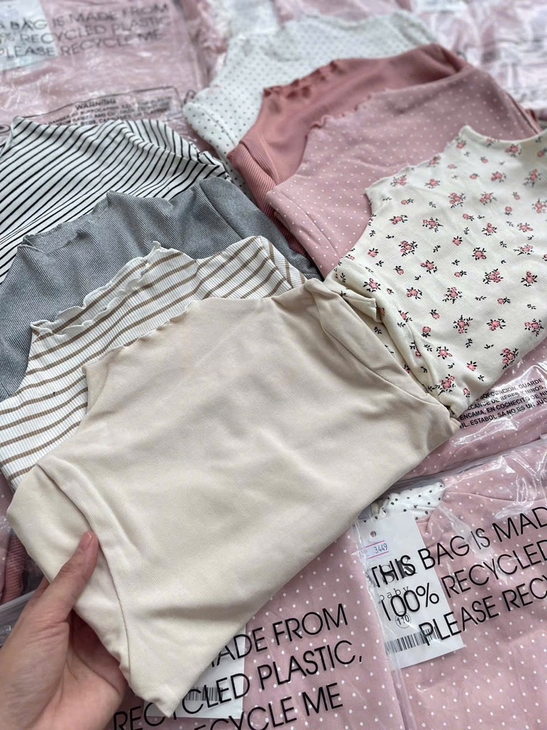 SET 4 ÁO ZIP GIỮ NHIỆT DÀI TAY BÉ GÁI