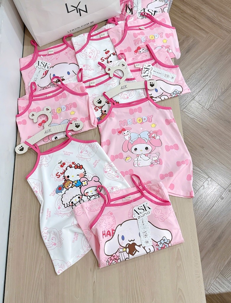 SET VÁY 2 DÂY KITTY MELODY BÉ GÁI