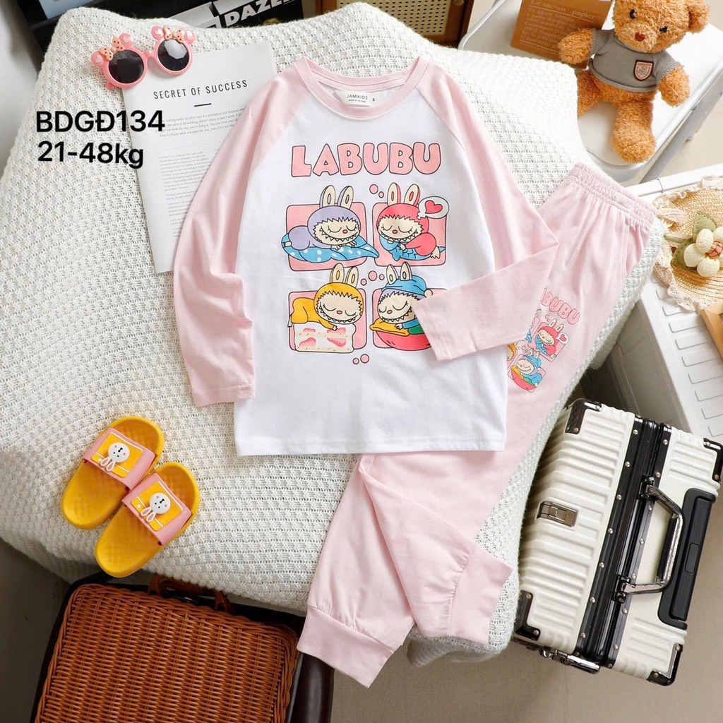 SET BỘ DÀI TAY SIZE ĐẠI HÌNH HOẠT HÌNH BÉ GÁI
