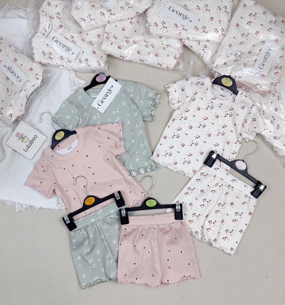 SET 3 BỘ HOA NHÍ HỒNG XANH TRẮNG BÉ GÁI(XẢ 139k)
