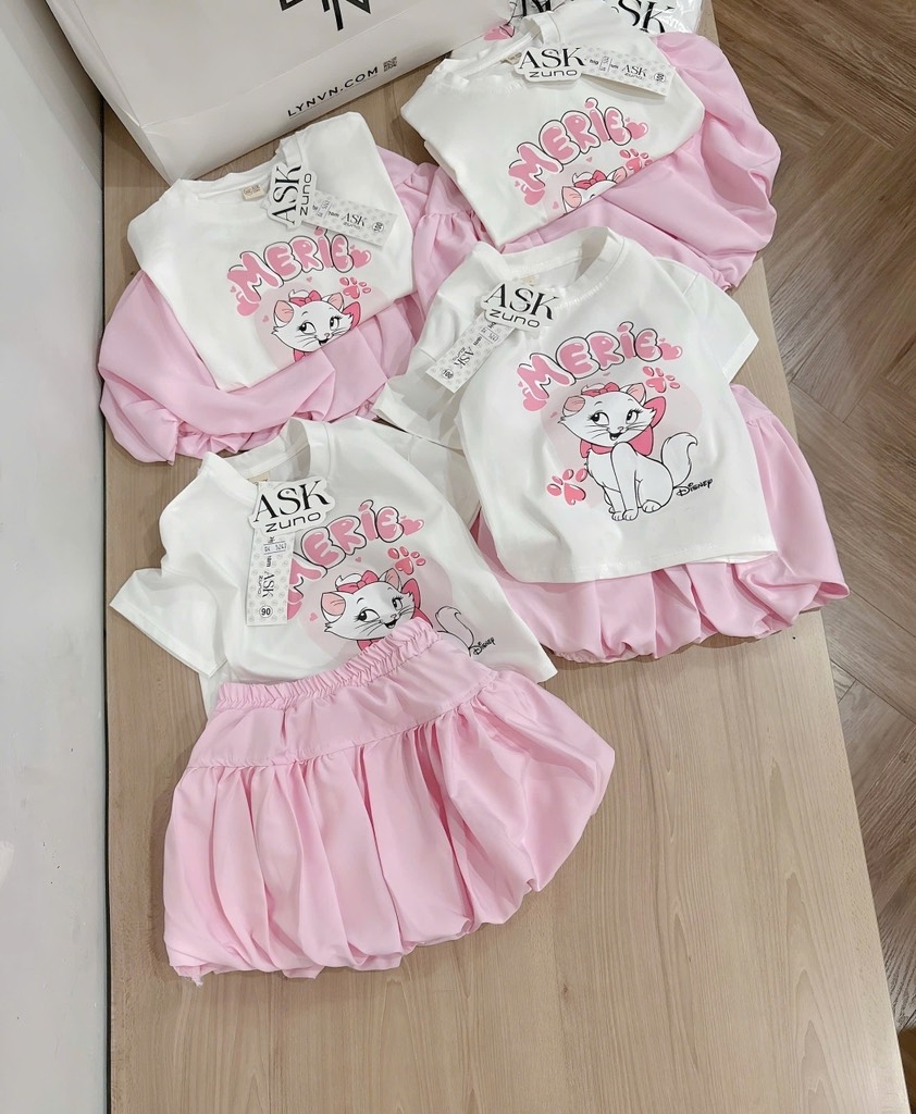 SET VÁY BÍ MÈO BÉ GÁI ( xả 35k)