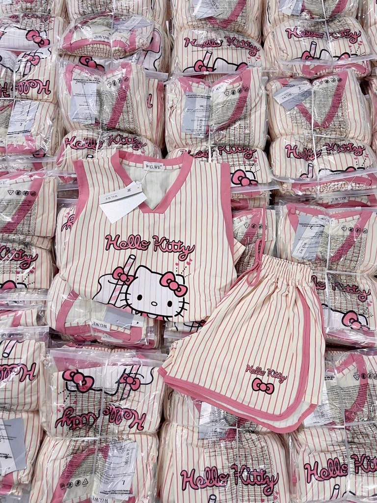 SET BỘ SÁT NÁCH HELLO KITTY HỒNG KẺ