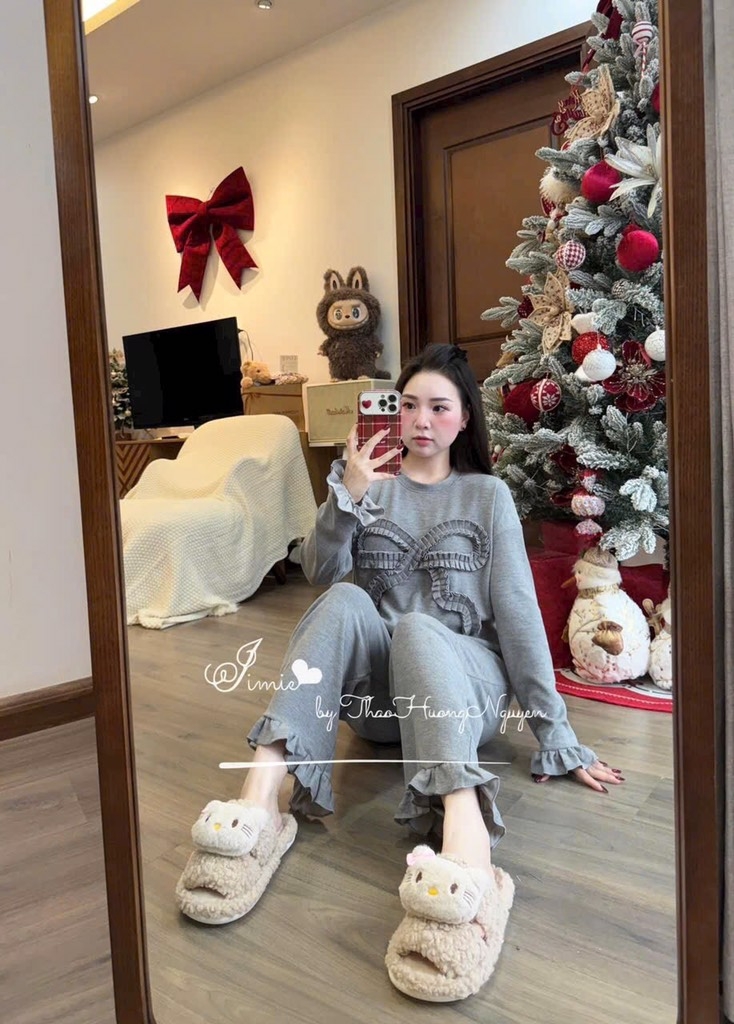BỘ DÀI 3 MÀU PHỐI NƠ NỮ THU ĐÔNG (SALE 89k)