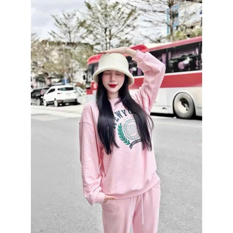 SET BỘ DÀI NỈ DƯ HỒNG NEWYORK NỮ THU ĐÔNG