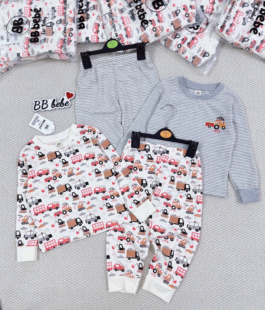SET 2 BỘ DÀI OTO NHÍ MÀU ĐỎ KẺ GHI BÉ TRAI SẴN