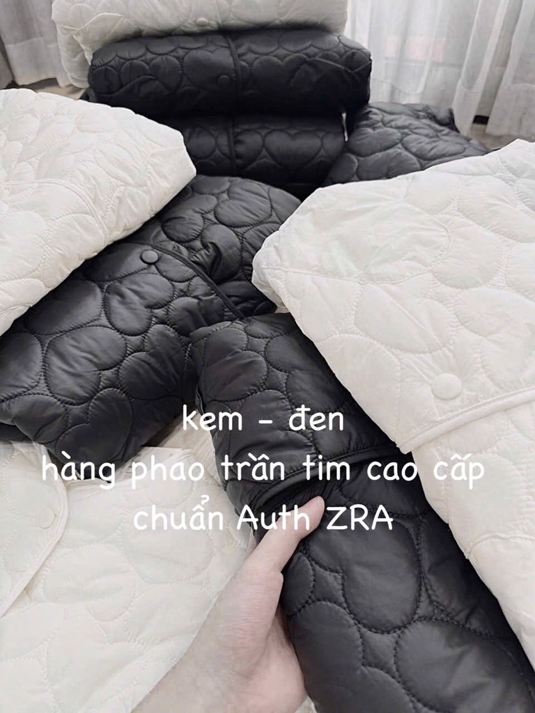 ÁO PHAO NỮ ZR TRẦN TIM TÚI CÁCH ĐIỆU 2 MẦU THU ĐÔNG SẴN(SALE 169k)