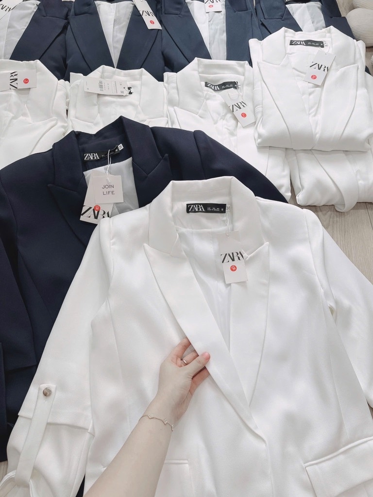 ÁO VEST NỮ TAY XẾP LI ZARA LnH THU ĐÔNG (SALE 170k)
