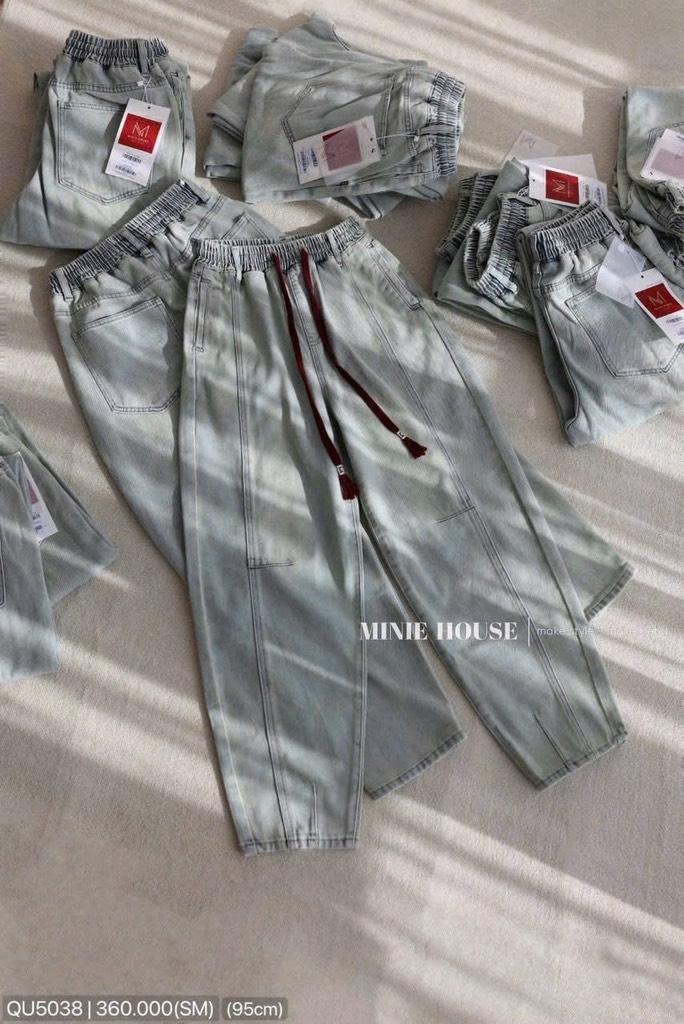 QUẦN BÒ NỮ BAGGY GÂN CHUN (xả 80k)