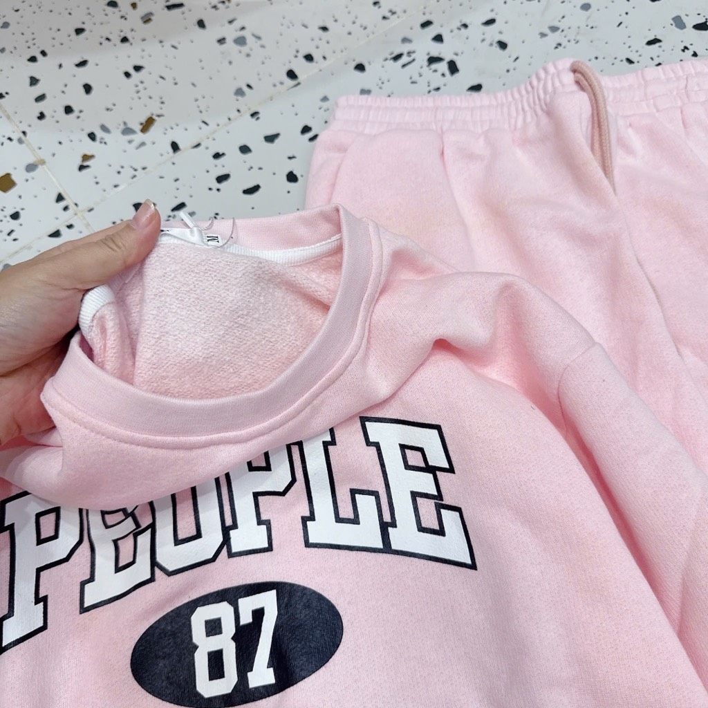 BỘ DÀI NỈ VẢI DƯ SỐ 87 MÀU HỒNG NỮ THU ĐÔNG