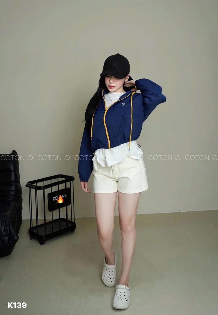 ÁO GIÓ CROP NỮ SẴN