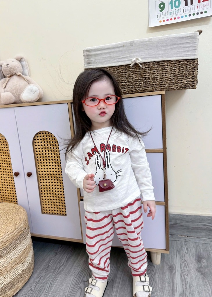 SET 2 BỘ DÀI XƯỚC NƠ THỎ BÉ GÁI(XẢ 85k)