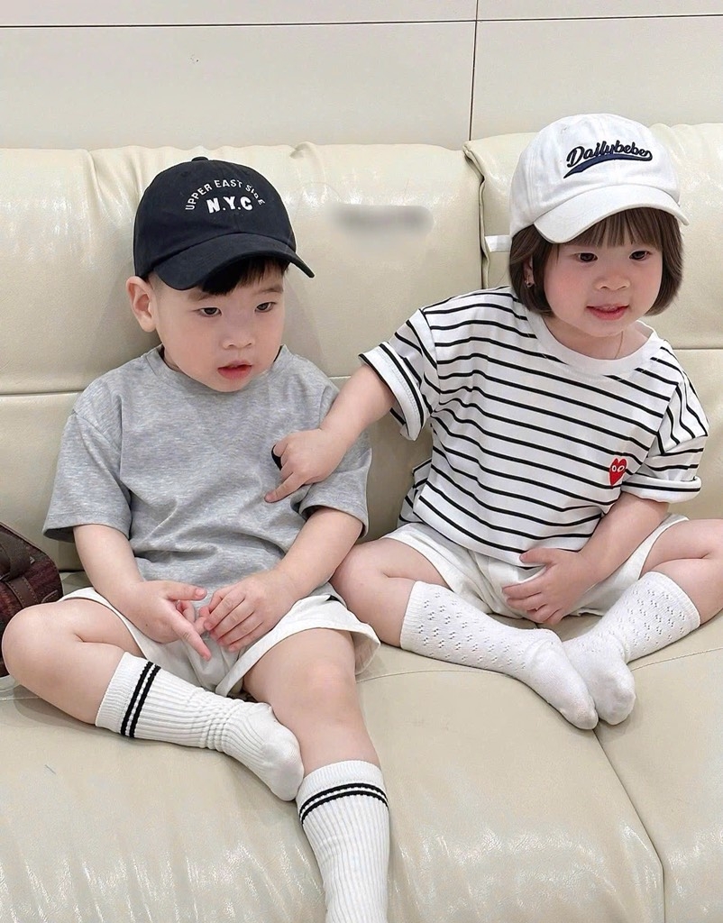 SET 3 ÁO COTTON THÊU TIM CHO BÉ TRAI XUẤT XỊN NEW 2025