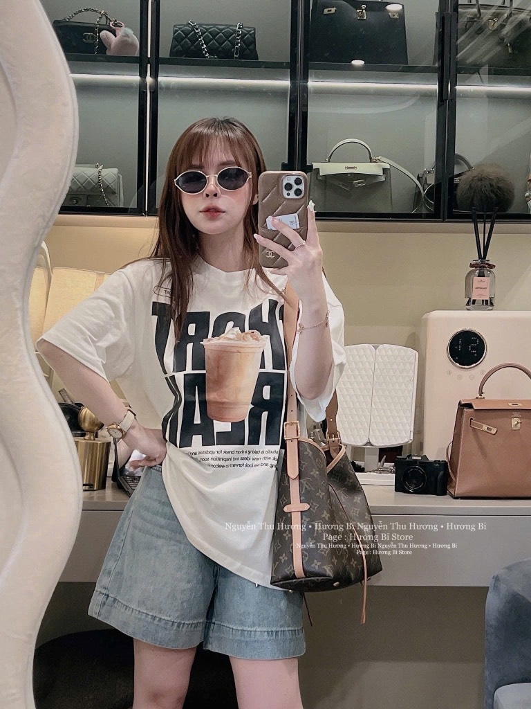 SET ÁO PHÔNG CỐC NƯỚC MIX QUẦN BÒ NỮ