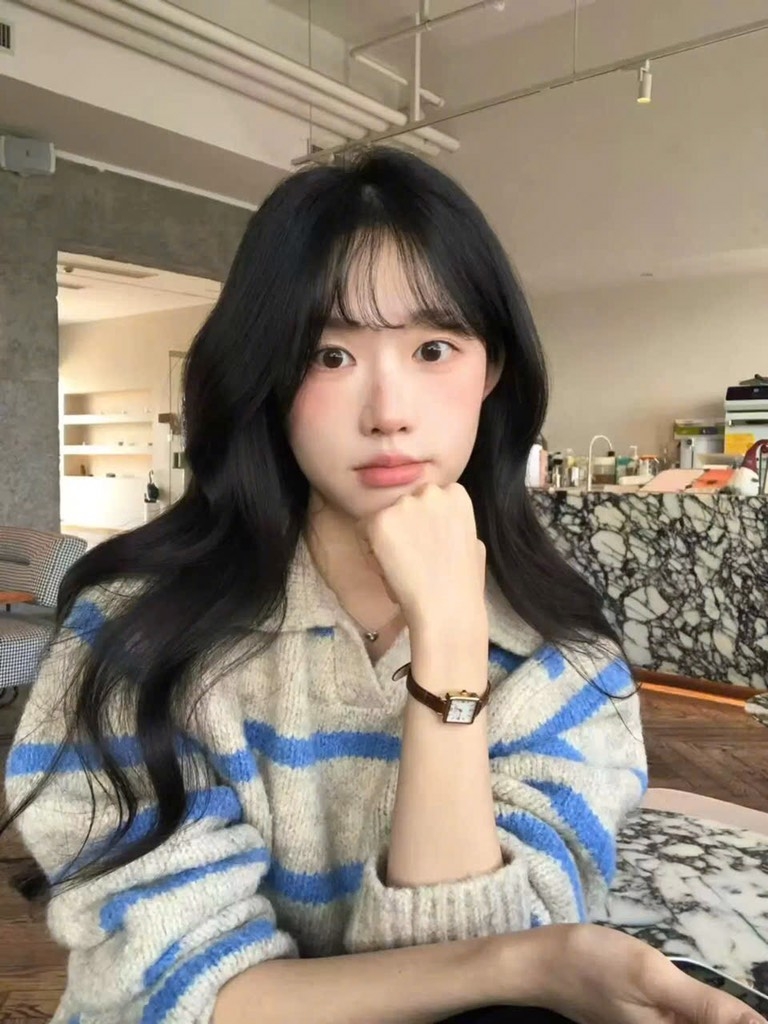 ÁO LEN KẺ CÓ CỔ 2 MÀU NỮ THU ĐÔNG