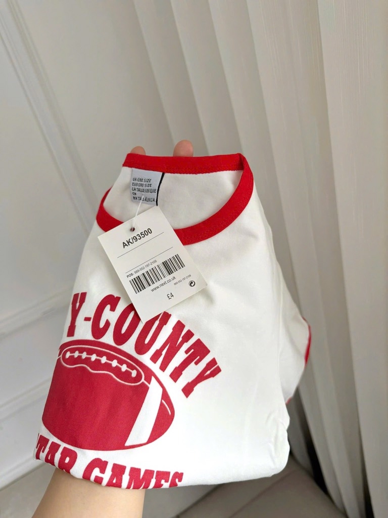 SÉT ÁO COTTON CITY COUNTY ĐỎ PHỐI QUẦN JEAN RÁCH BÉ TRAI