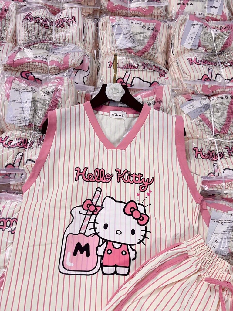 SET BỘ SÁT NÁCH HELLO KITTY HỒNG KẺ