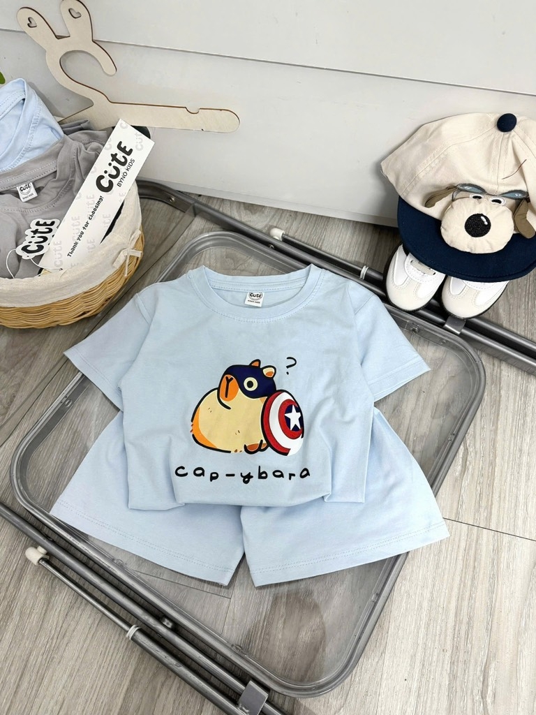 SET 2B CAPY XANH XÁM BÉ TRAI (SALE 77k)