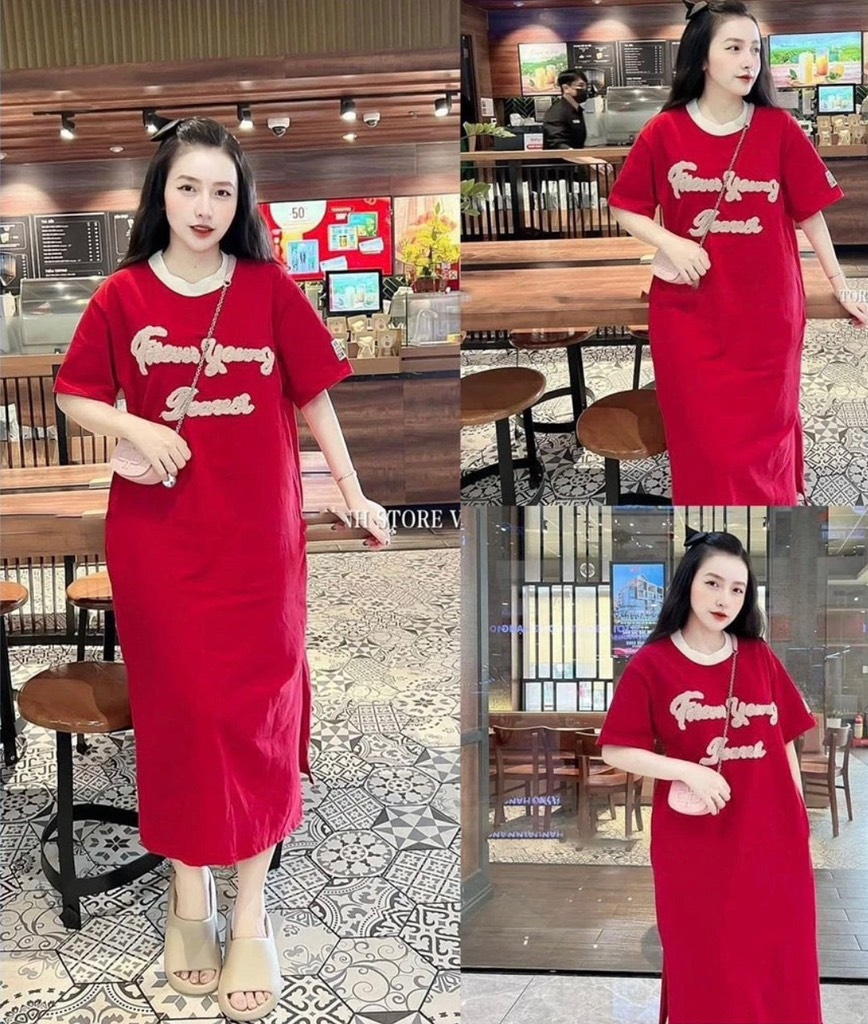 VÁY SUÔNG THÊU FOREVER YOUNG - Xả 67lk