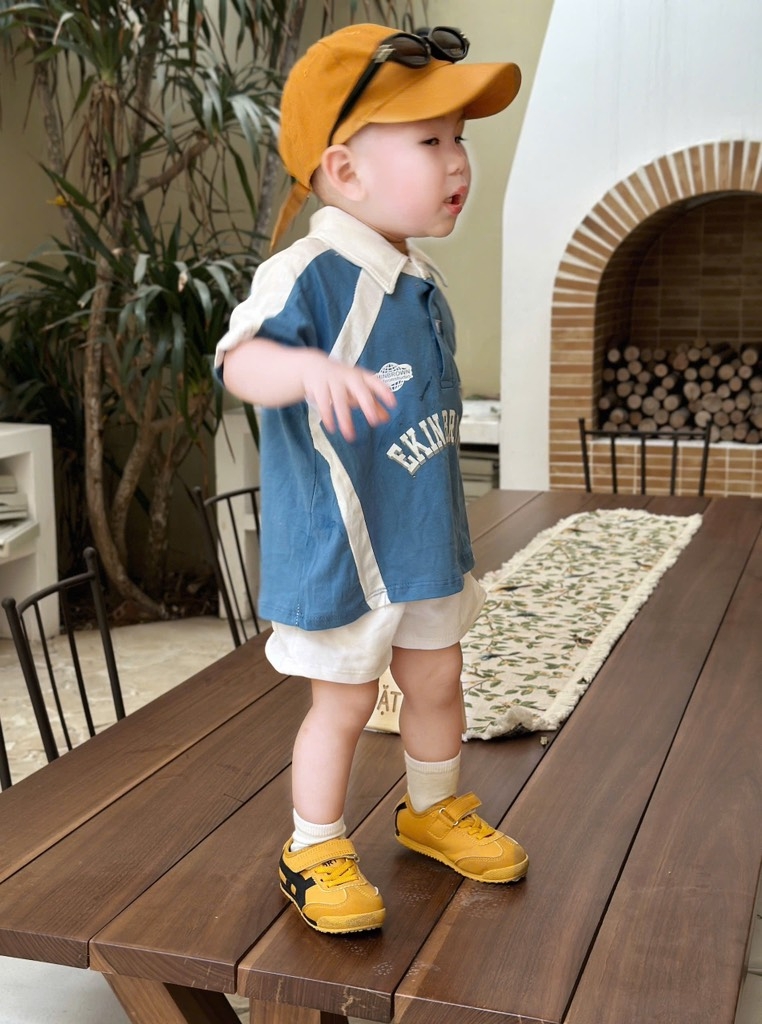 SET POLO PHỐI XANH TRẮNG BÉ TRAI SẴN( xả 57k )