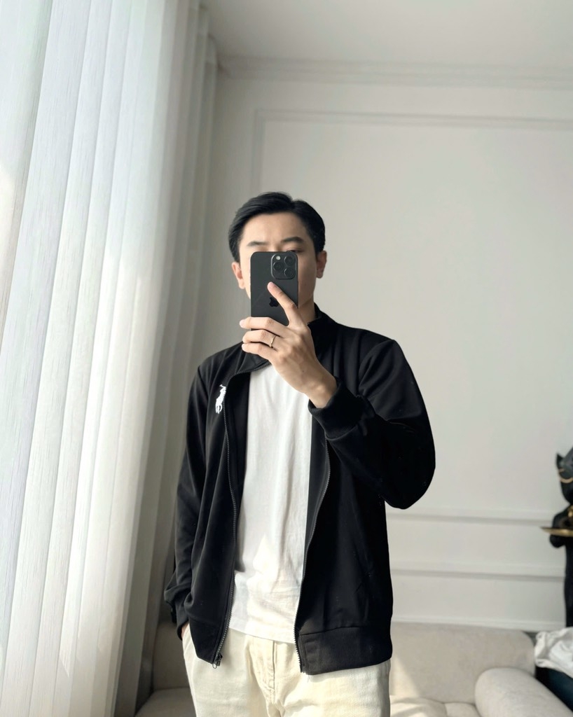 BỘ DÀI POLO KÉO KHOÁ THÊU NGỰA NAM THU ĐÔNG SẴN