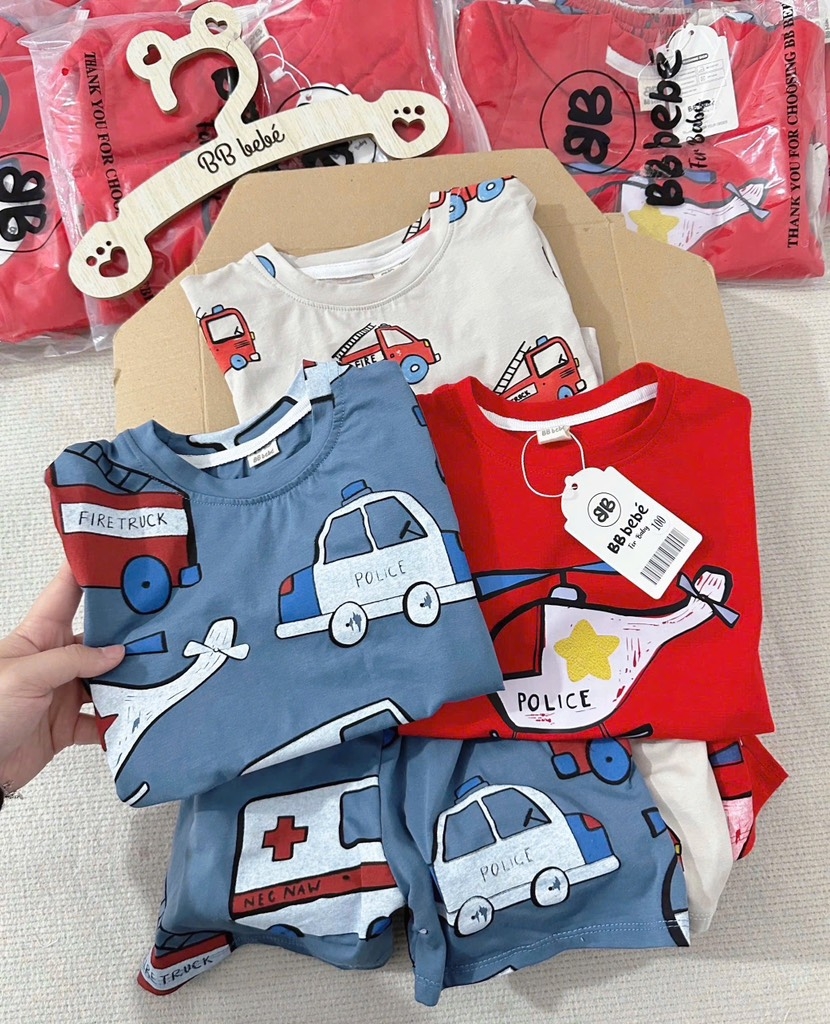 SET 3 BỘ CỘC Ô TÔ CỨU HOẢ BÉ TRAI SẴN (XẢ 99k)
