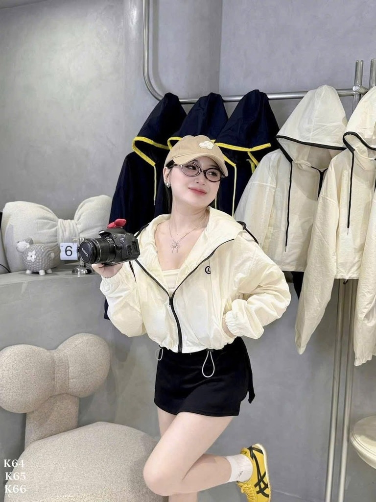 ÁO GIÓ CROP NỮ SẴN