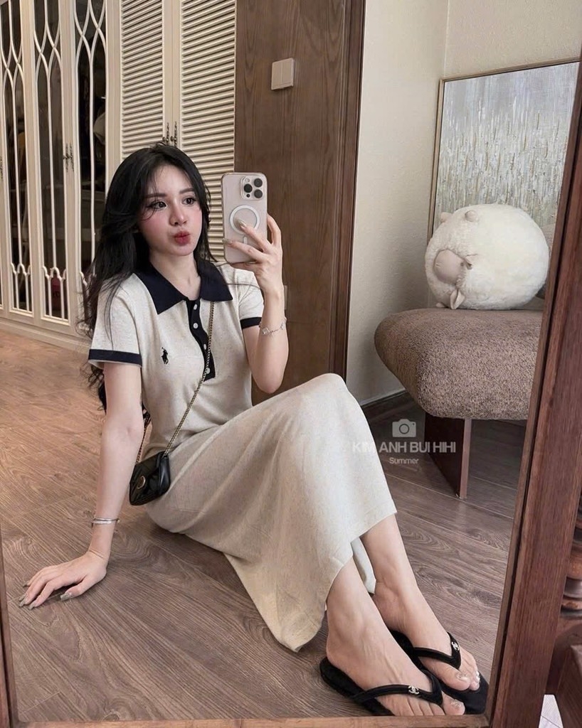 VÁY DÁNG DÀU FORM SUÔNG THÊU NGỰA NỮ