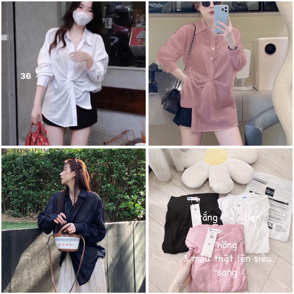 ÁO SƠ MI XOẮN EO 3 MẦU NỮ - (SALE 55k)- SẴN