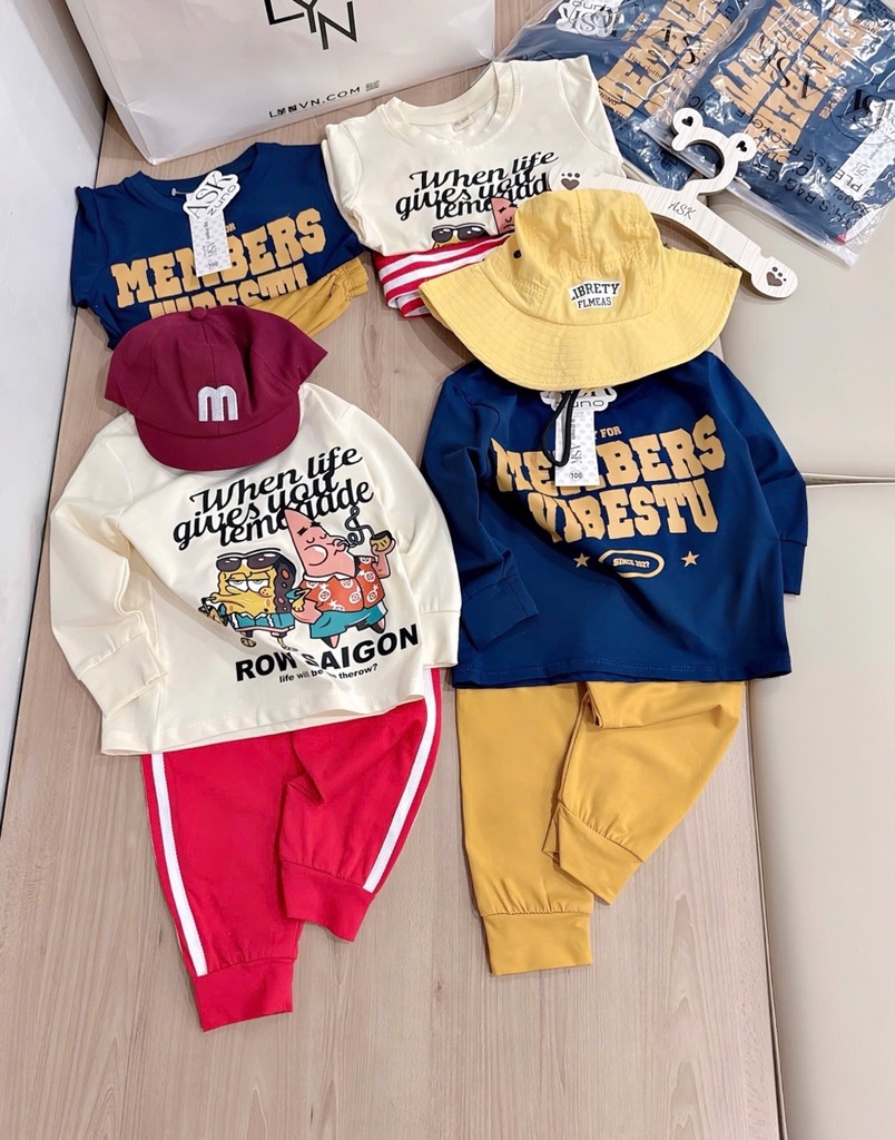 SET 2 BỘ DÀI BỌT BIỂN DÀI TAY BÉ TRAI