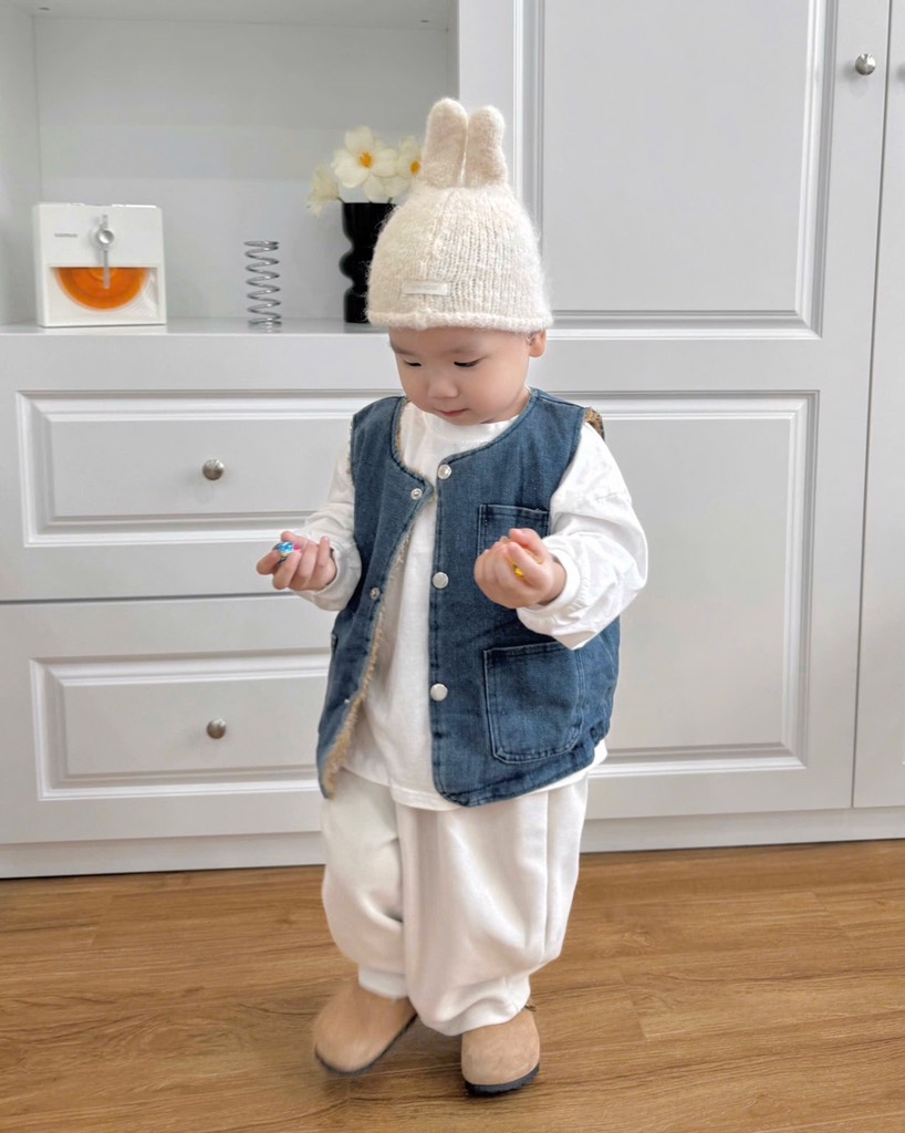 ÁO GILE DENIM LÓT NỈ SIÊU CƯNG CHO BÉ