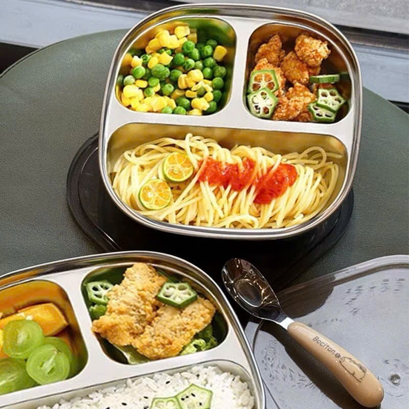 ĐỒ GIA DỤNG - KHAY ĂN 3 NGĂN HÌNH THÚ DỄ THƯƠNG CHO CÁC BÉ