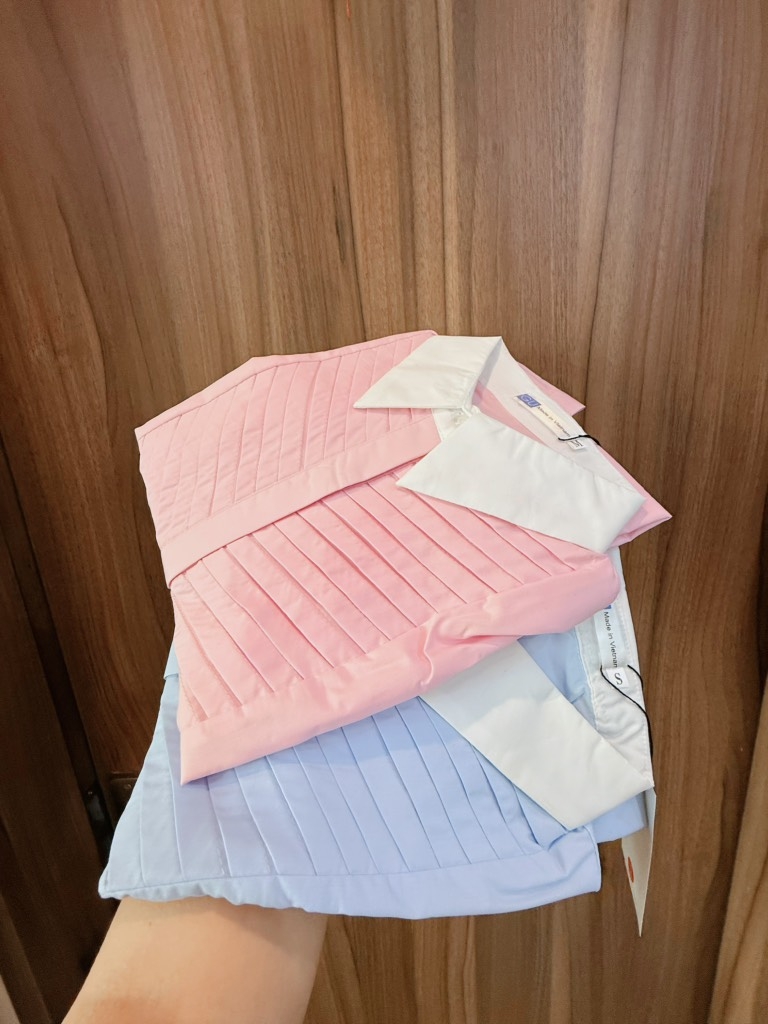 ÁO SƠ MI LI XẾP CHÉO MIXX CAVAT RỜI NỮ SẴN