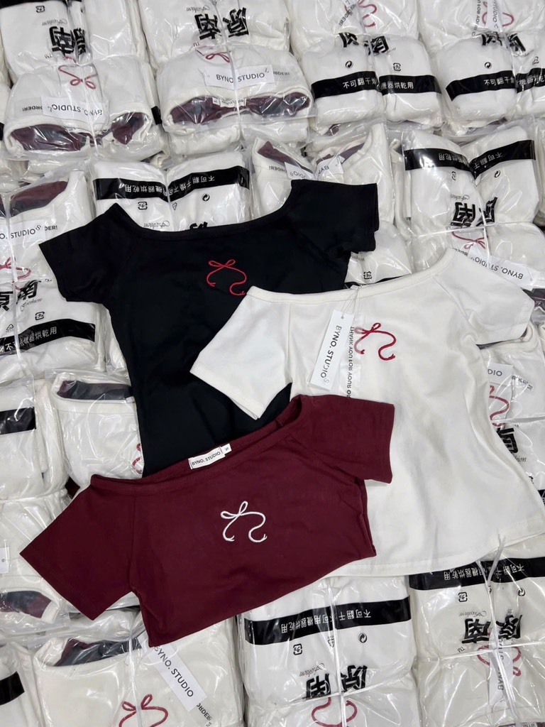 SET 3 ÁO ZIP TRỄ VAI THÊU NƠ