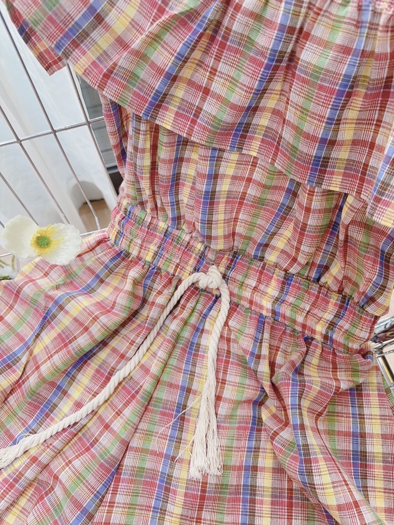 VÁY JUM KẺ BÈO NGỰC CHUN EO(xả 59k)