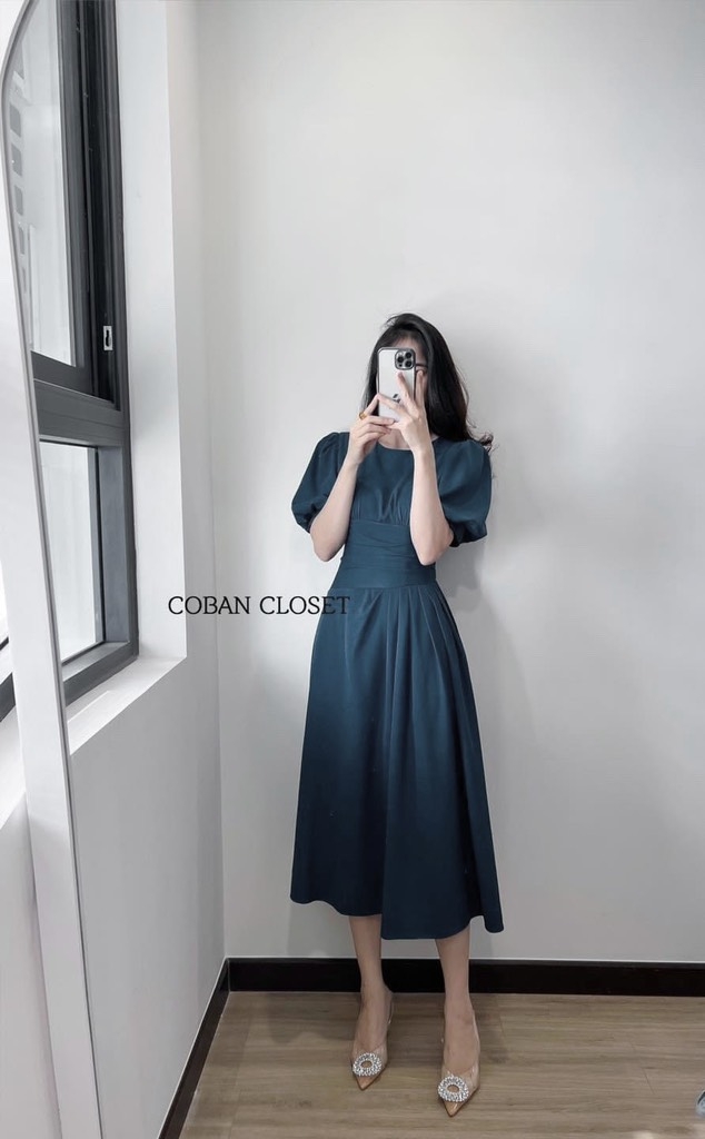 VÁY LI EO TẠO KIỂU TAY BỒNG SẴN