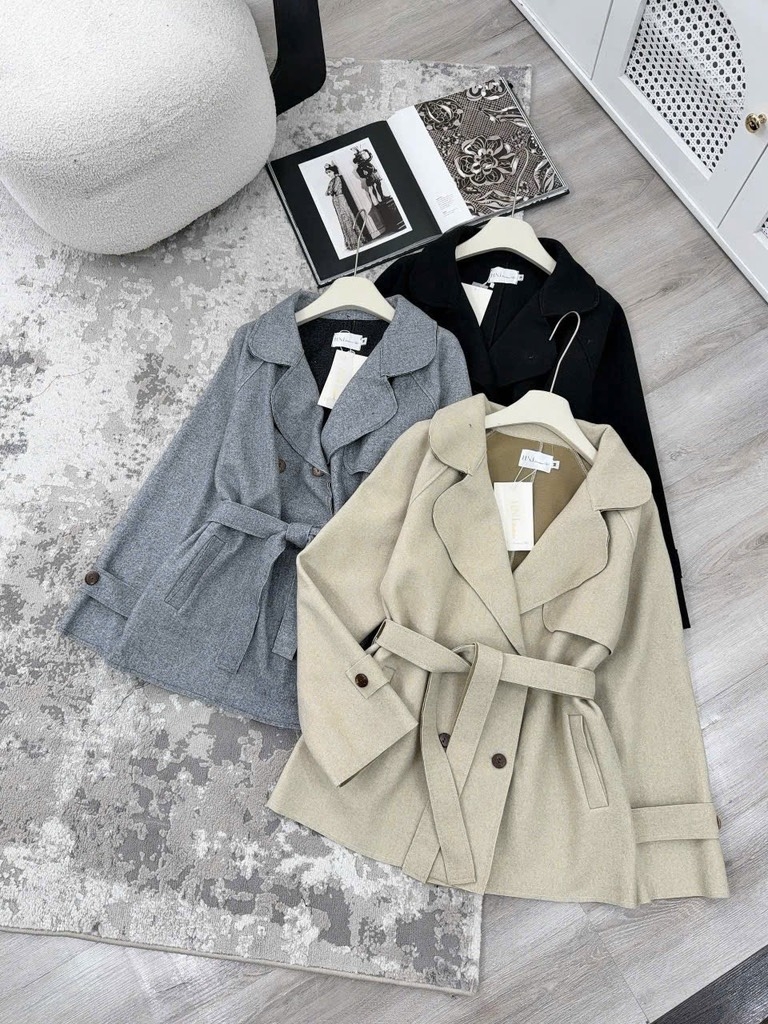 ÁO KHOÁC DẠ DÁNG CHÙM MÔNG NỮ THU ĐÔNG