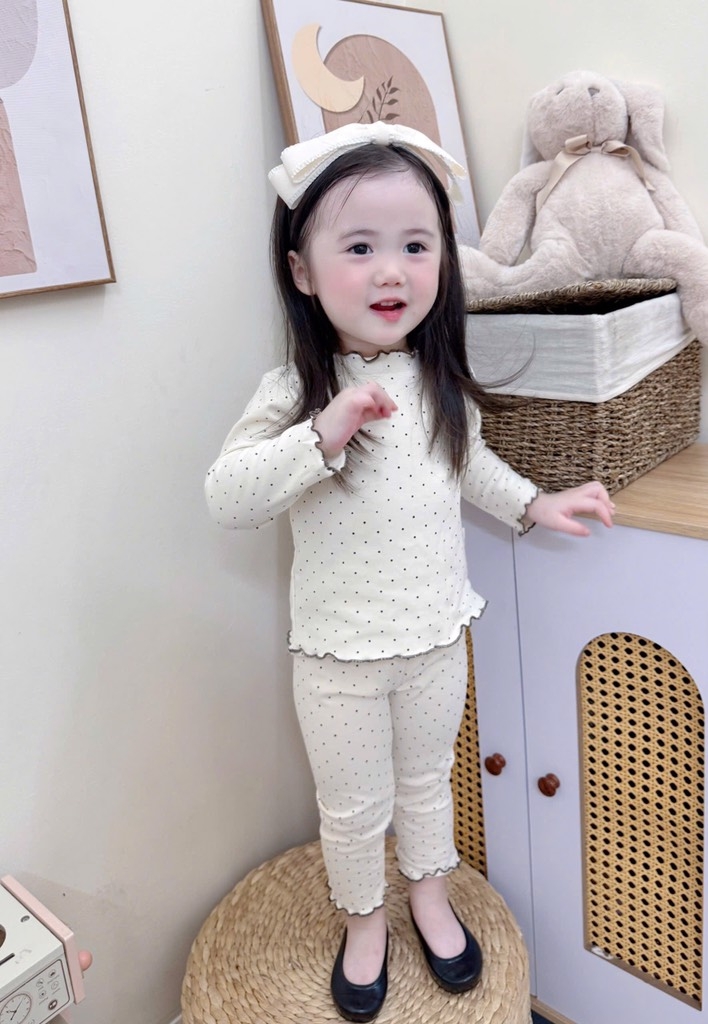 SET BỘ ZIP DÀI CHẤM BI 3 MÀU BÉ GÁI(XẢ 55k)