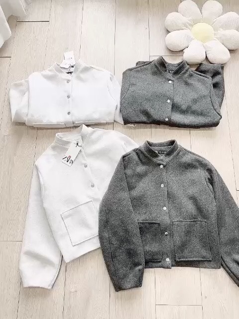 ÁO KHOÁC DẠ NỮ TÚI DÁN CHUN SAU ZR THU ĐÔNG SẴN (SALE 169k)