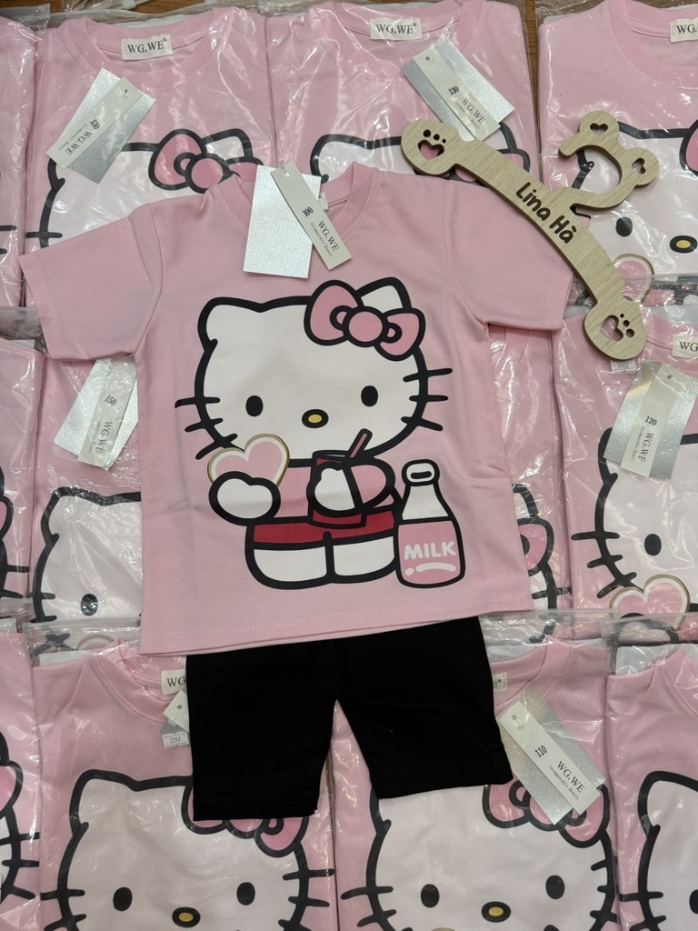 SET ÁO HELLO KITTY KÈM QUẦN BÉ GÁI (SALE 70k)