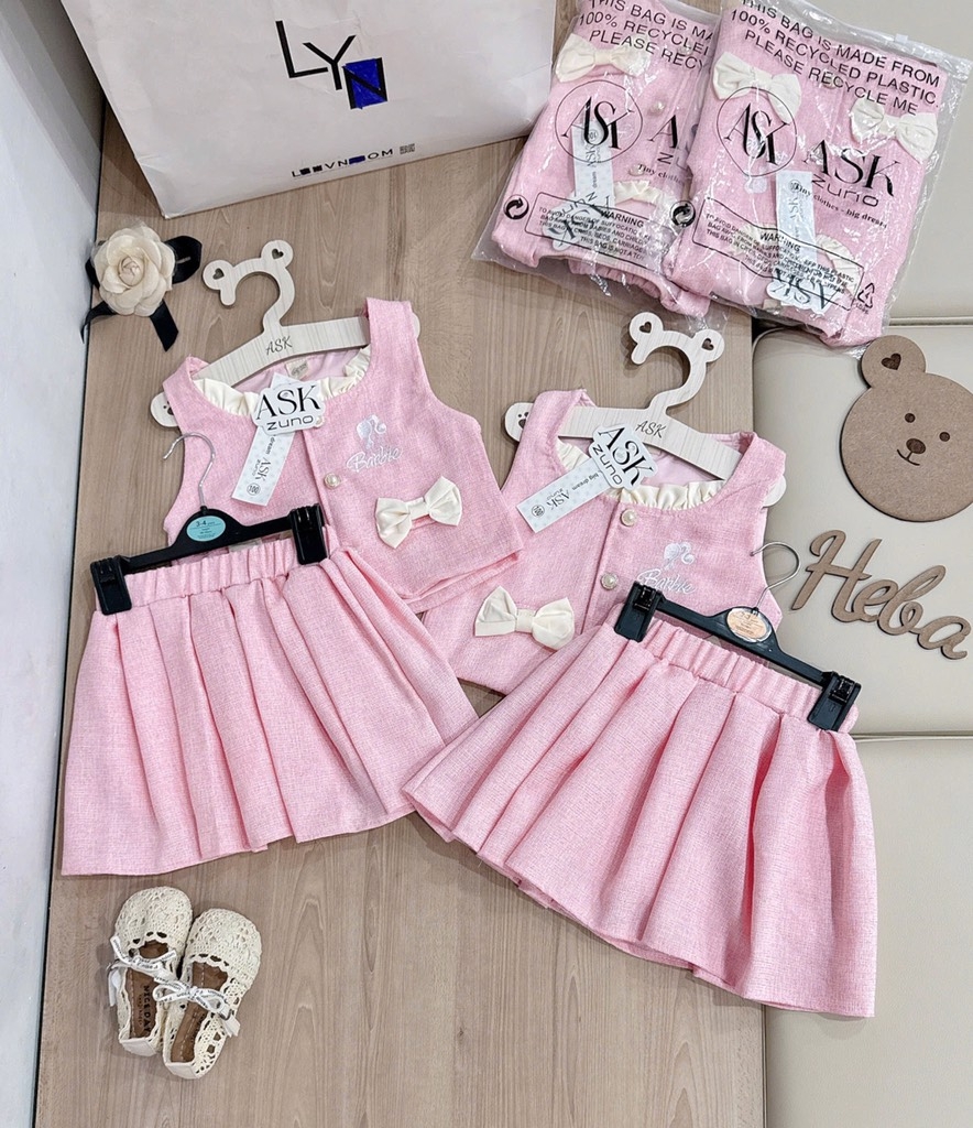 SET VÁY DẠ BARBIE TIỂU THƯ BÉ GÁI THU ĐÔNG