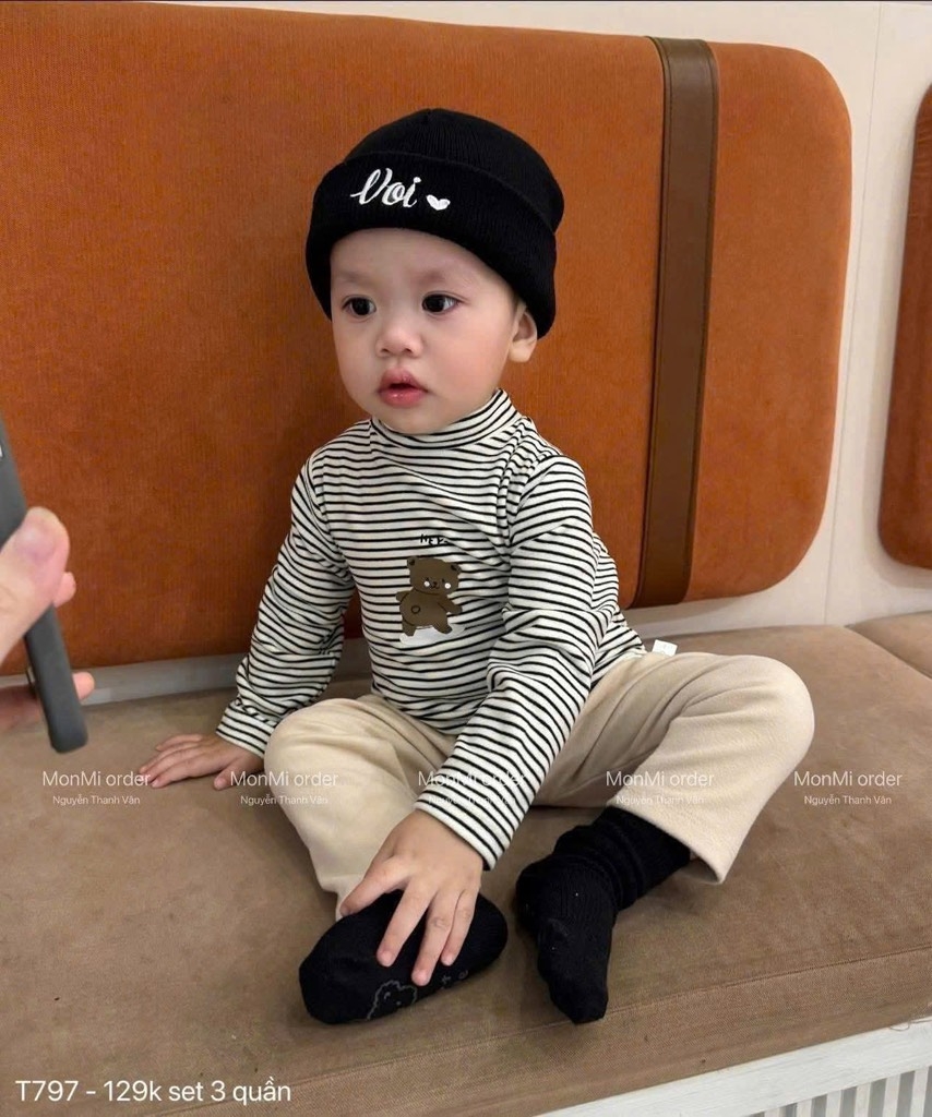 SET 3 QUẦN DÀI LEGGING LÓT LÔNG NÂU BE ĐẬM NHẠT BÉ TRAI BÉ GÁI SẴN