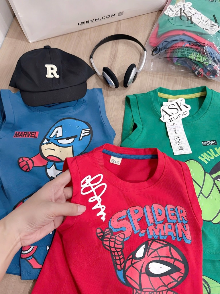 SET 3 BỘ NHỆN - CAPTION - HULK BÉ TRAI SẴN