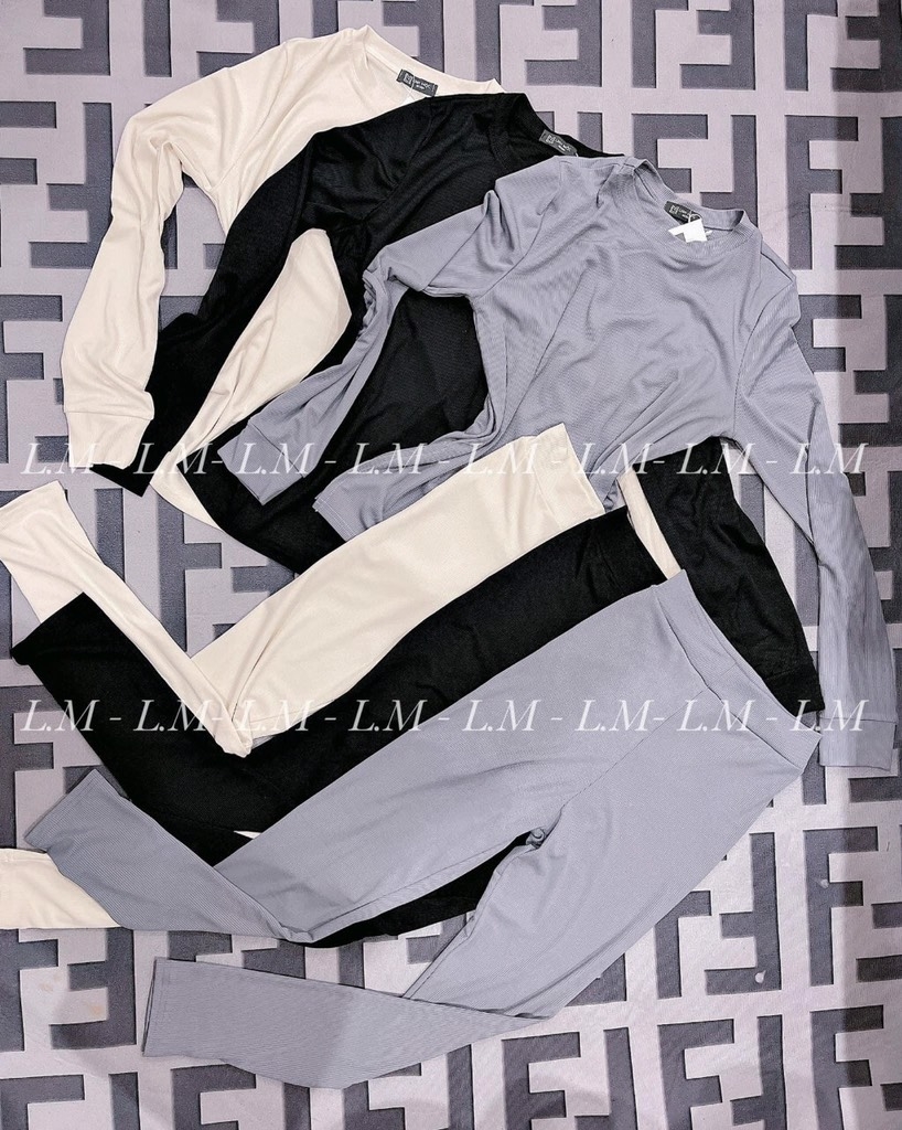 SET THUN DÀI TAY ÁO XẺ TÀ 3 MÀU - xả 69k