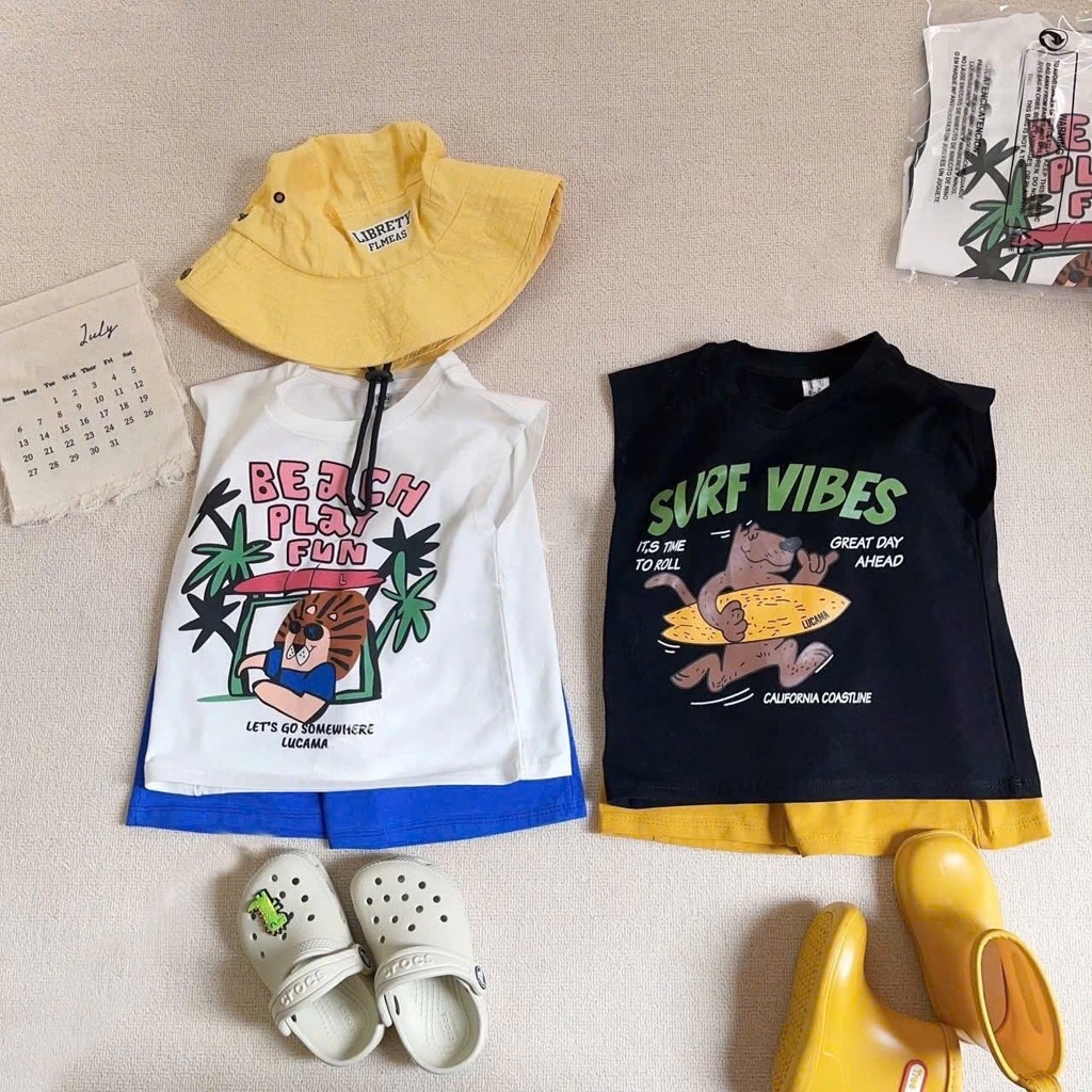 SET 2 BỘ COTTON SÁT NÁCH BÉ TRAI