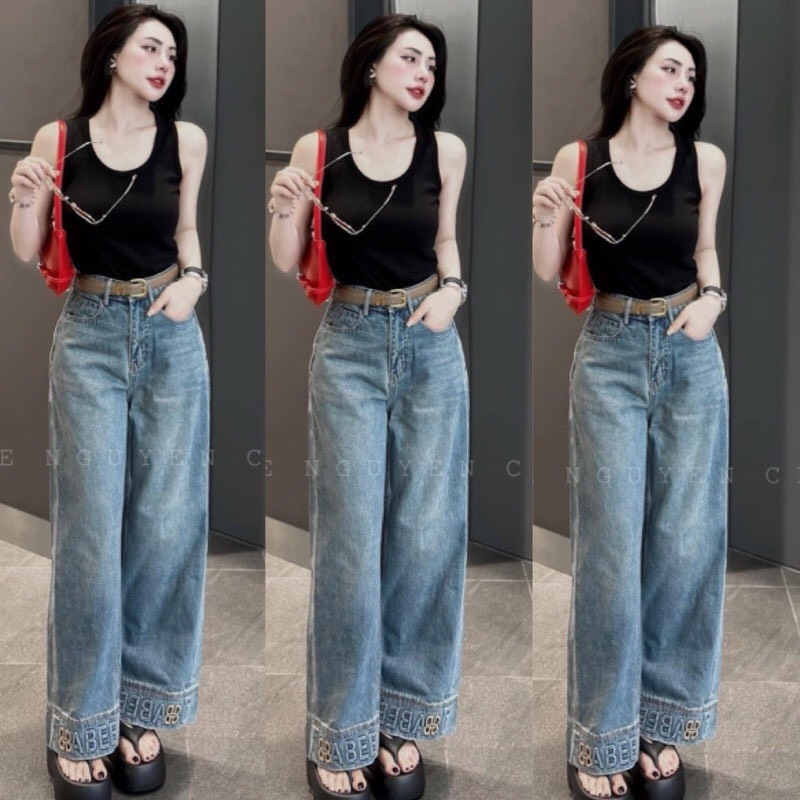 QUẦN BÒ NỮ SUÔNG THÊU GẤU NỔI CHỮ BB