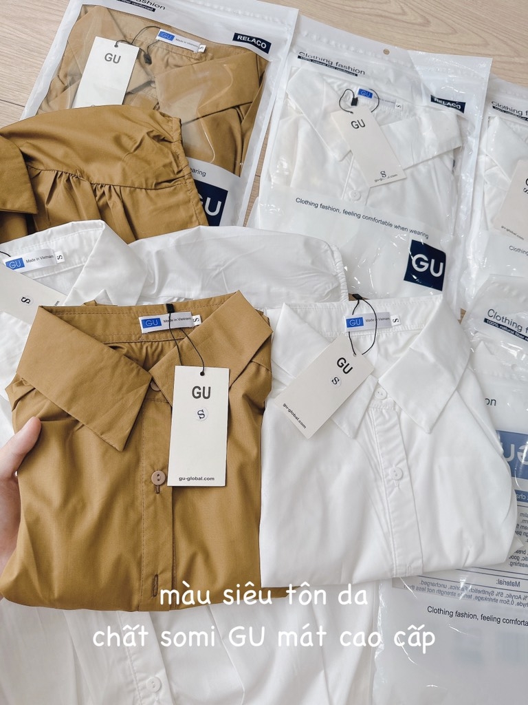 ÁO SƠ MI GU DÚM VAI LI GẤU(xả 69k)