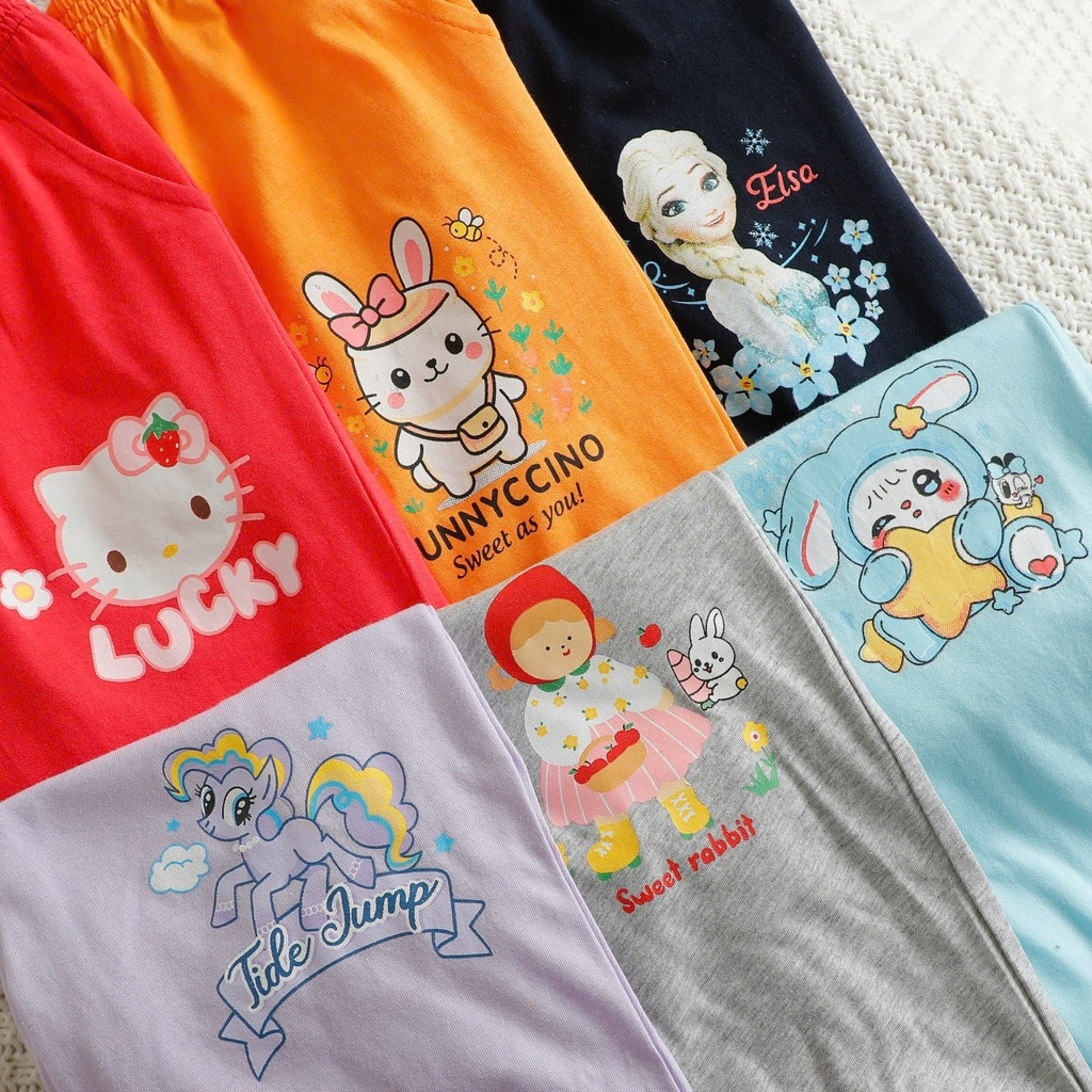 SET BỘ DÀI COTTON XUẤT DƯ KITTY BUNNY ELSA SIZE ĐẠI BÉ GÁI