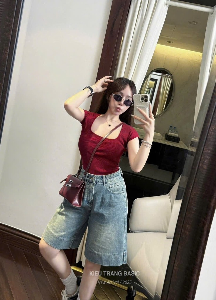 QUẦN NGỐ BÒ NỮ XANH TRƠN GẤU TO